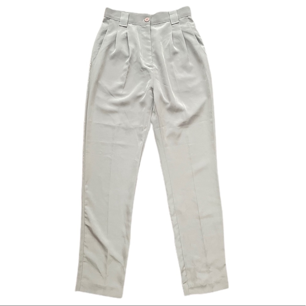 American apparel grey high waisted trousers